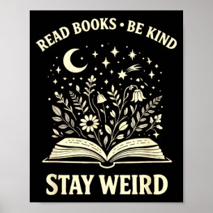 Affiche Livres de lecture amusants soyez gentils restez bi