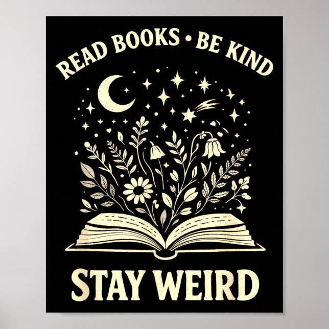 Affiche Livres de lecture amusants soyez gentils restez bi (Devant)