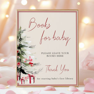 Affiche Livres de Noël pour bébé Livre de Table de Célébra