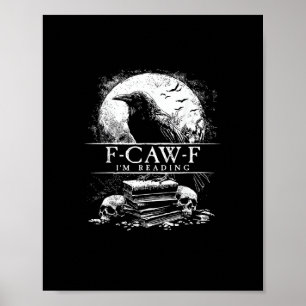 Affiche Livres drôles F-Caw-F Crânes Gothique