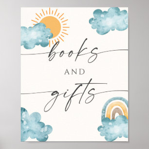 Affiche Livres Et Cadeaux Baby Shower Soleil 