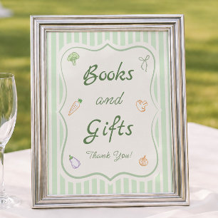 Affiche Livres et Cadeaux de Baby Shower Marché des Produc