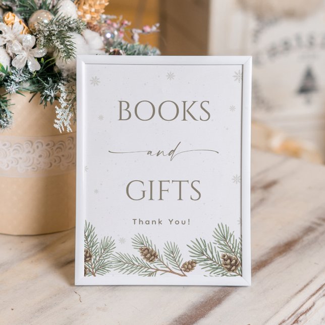 Affiche Livres et cadeaux de Baby showers d'hiver (Créateur téléchargé)