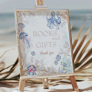 Affiche Livres et Cadeaux de Bébé de la Mer Côtière pour B