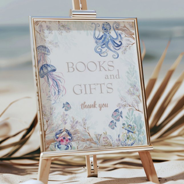 Affiche Livres et Cadeaux de Bébé de la Mer Côtière pour B (Créateur téléchargé)
