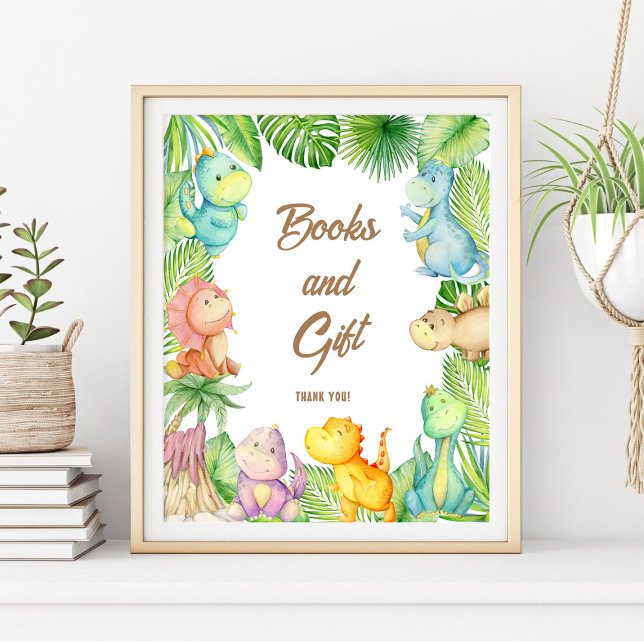 Affiche Livres et Cadeaux de Bébé Dinosaure (Créateur téléchargé)