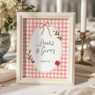 Affiche Livres et Cadeaux de Fête de Bébé Pomme