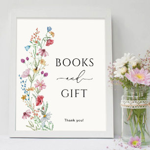 Affiche Livres et cadeaux fleur sauvage