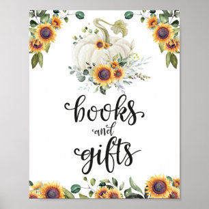 Affiche Livres et Cadeaux Panneau de Baby Shower avec Verd