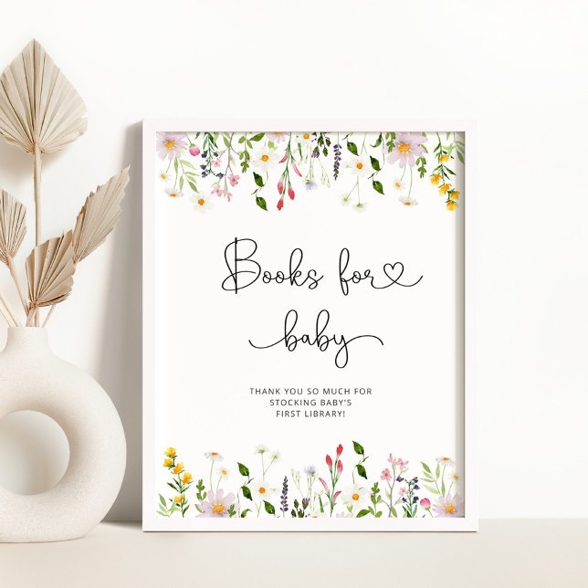 Affiche Livres fleur sauvage pour bébé (Créateur téléchargé)