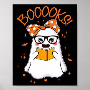 Affiche Livres Ghost Halloween femmes enseignant bibliothè