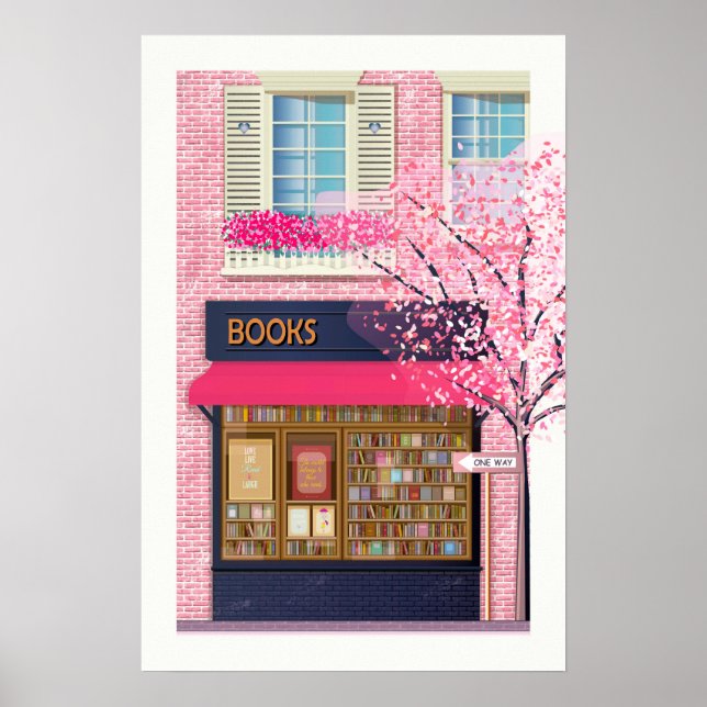 Affiche Livres, Librairie, Cadeau pour les amateurs de liv (Devant)