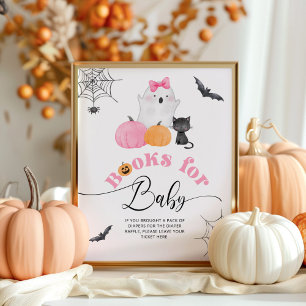 Affiche Livres Little Boo Halloween pour bébé
