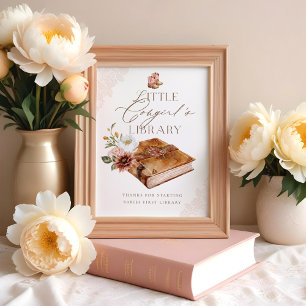 Affiche Livres occidentaux pour Baby Little Cowgirl's Libr