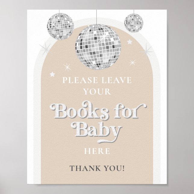 Affiche Livres pour Baby Sign Disco Ball Baby shower (Devant)