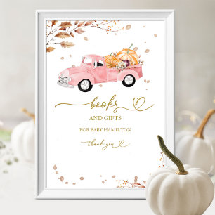 Affiche Livres pour bébé automne feuilles de citrouille si