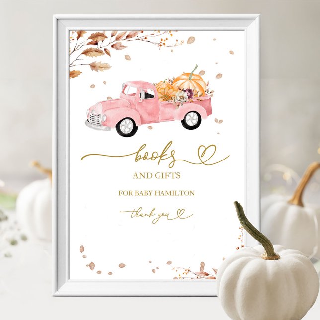 Affiche Livres pour bébé automne feuilles de citrouille si (Créateur téléchargé)