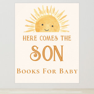 Affiche Livres Pour Bébé Baby shower Soleil Signe
