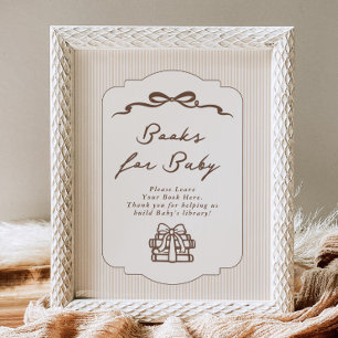Affiche Livres pour bébé Bebe Cafe Marron Arc Dessé à la m