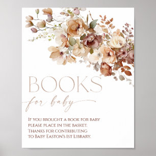 Affiche Livres pour bébé boho automne automne rustique flo