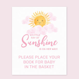 Affiche Livres pour bébé dans le panier de la Baby Shower