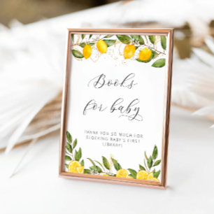 Affiche Livres pour Bébé pour une Baby Shower sur le Thème