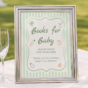 Affiche Livres pour bébé Shower de bébé Marché des agricul