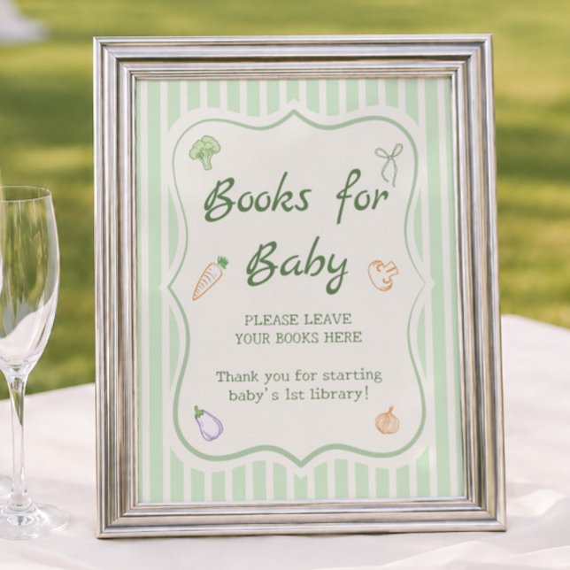 Affiche Livres pour bébé Shower de bébé Marché des agricul (Créateur téléchargé)