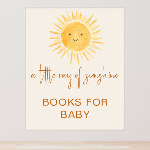 Affiche Livres Pour Bébé Signe Baby shower Soleil-Thème