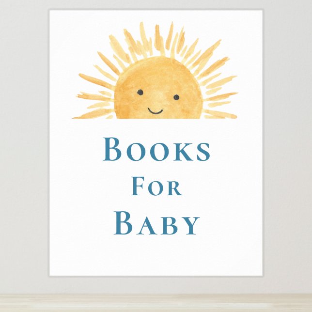 Affiche Livres Pour Bébé Signe Baby shower Soleil-Thème (Créateur téléchargé)