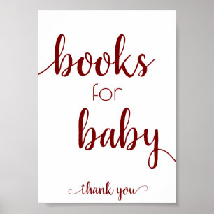 Affiche Livres simples pour bébé Départ du livre de scri