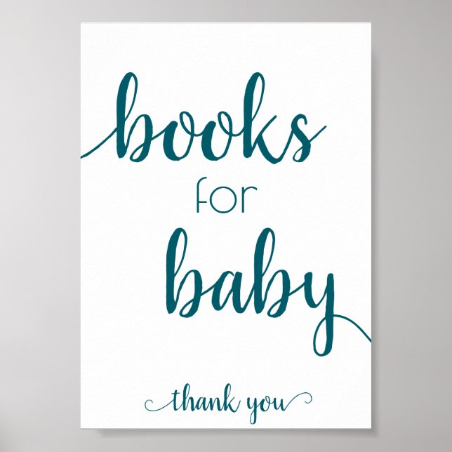 Affiche Livres simples pour bébé | Dropoff Turquoise Aqua  (Devant)