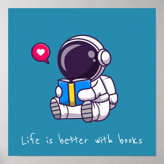 Affiche Livres slogan salle de classe ou bibliothèque sall (Devant)