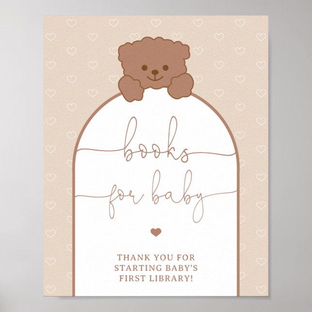 Affiche Livres Teddy Bear pour bébé (Devant)
