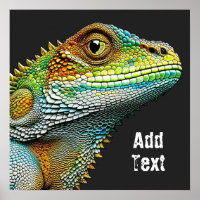 Lizard Iguana réaliste Personnalisé
