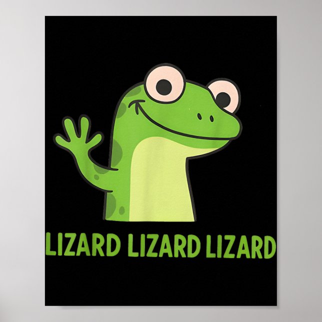 Affiche Lizard Lizard Lizard Funny Weirdcore Animal mème G (Devant)