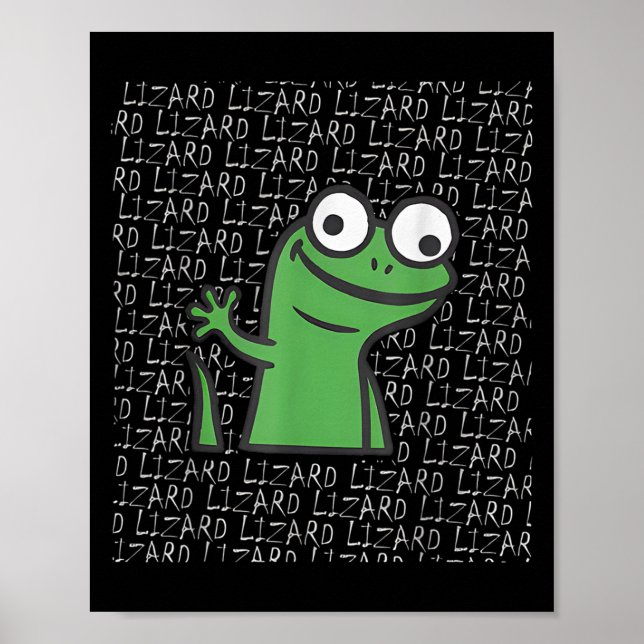 Affiche Lizard Lizard Lizard Funny Weirdcore Animal mème G (Devant)