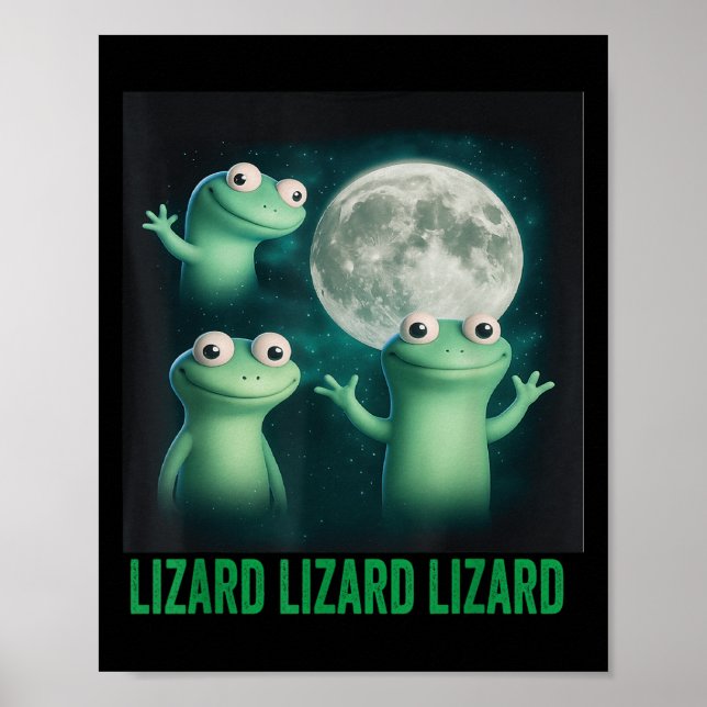 Affiche Lizard Lizard Lizard Lizard Funny Lizard Moon Tren (Devant)