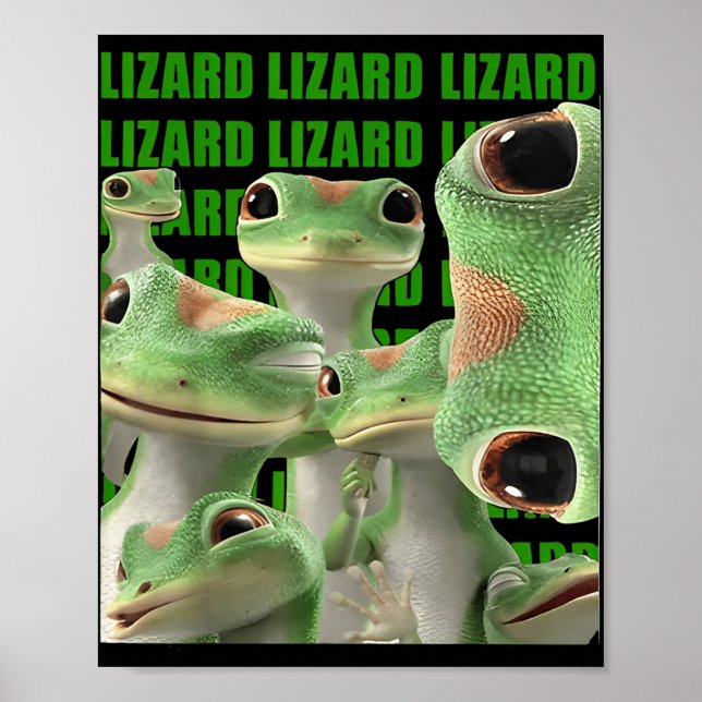 Affiche Lizard Lizard Lizard Mème Drôle (2 Côté) _1 (Devant)