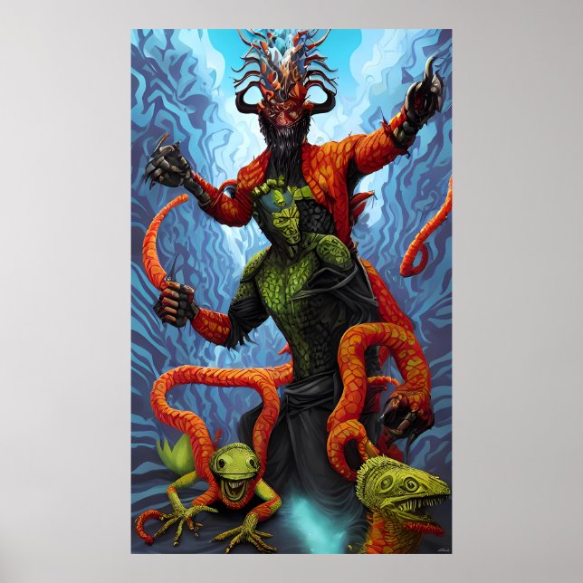 Affiche Lizard Power Bonanza - Ken Gage Surreal Art (Devant)