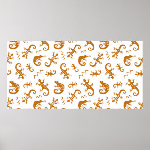 Affiche Lizards et caméléons motif sans soudure