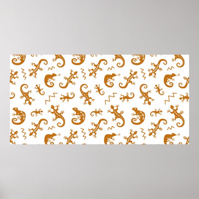 Affiche Lizards et caméléons motif sans soudure (Devant)