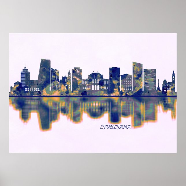 Affiche Ljubljana Skyline (Devant)