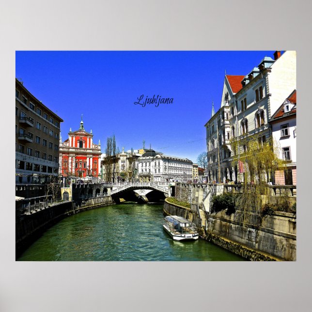 Affiche Ljubljana, Slovénie (Devant)