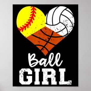 Affiche Ll Fille Drôle Doucellev Volleyll Croquis Fille