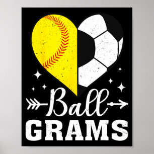Affiche Ll Grams Drôle Softll Football Grams T Shirt