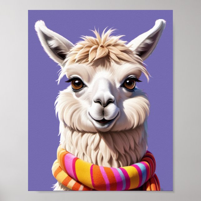 Affiche Llama enveloppé dans la chaleur : Épingle Édition (Devant)