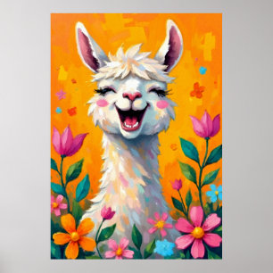 Affiche Llama Love in Bloom