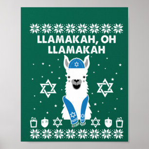 Affiche Llamakah, Oh Llamakah Hanoukka Cadeaux