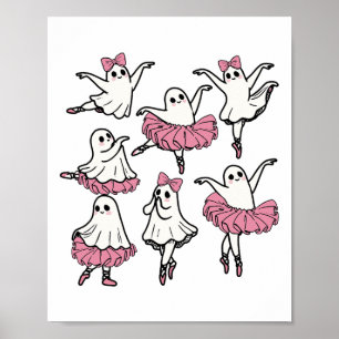 Affiche Llet Ghost Dancer Cute Boo Danser Halloween